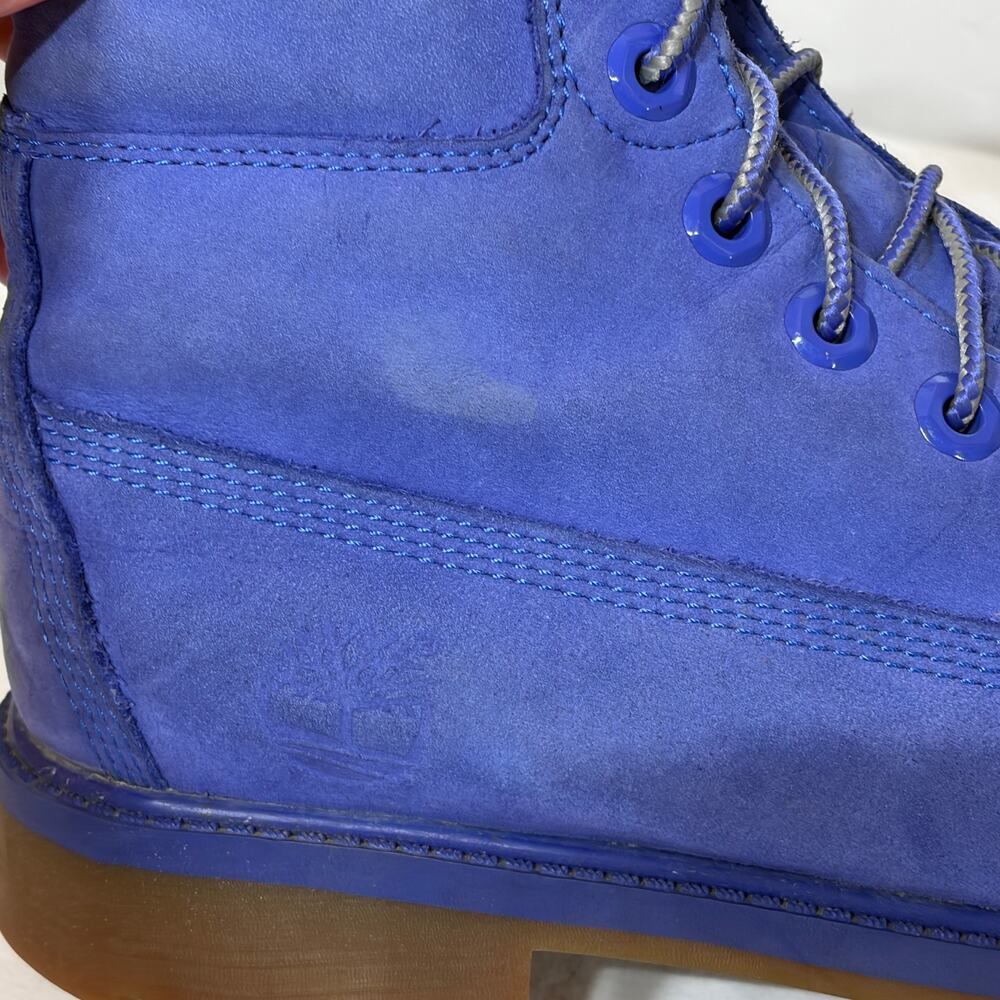 Timberland Boots Blue Suede Leather Womens Lace Up Primaloft 200 Gram School 6.5 - Picture 3 of 13